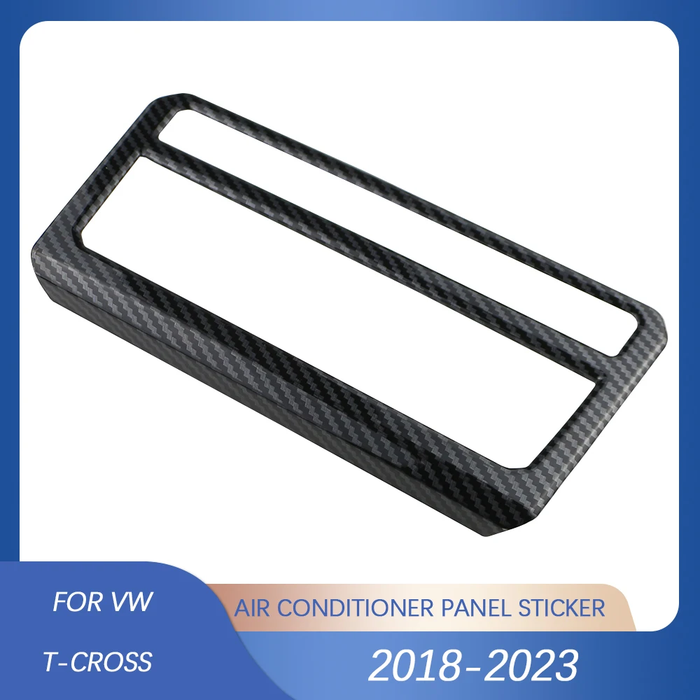 Air Conditioner Control Adjustment Panel Stickers for VW Tcross 2018-2023 Car Ac Knob Panel Cover Trim Carbon Fiber image 3