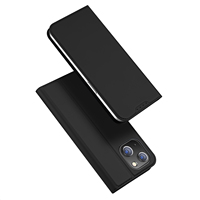 DUX DUCIS Skin Pro Series Stand Phone Case for iPhone 15 , Card Holder PU Leather Phone Cover - Black