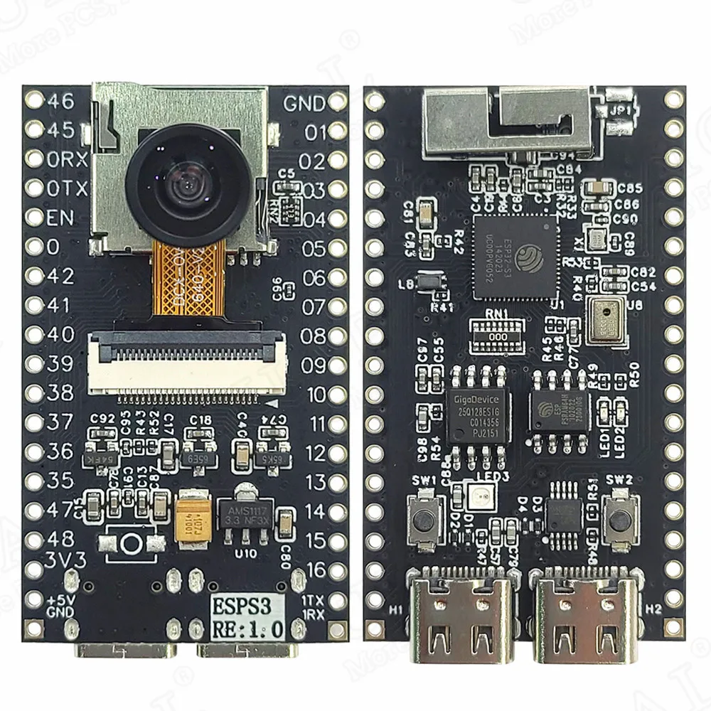 

ESP32-S3 Development Board 2.4G Wifi BT Module with MIC OV2640 Camera Module 8MB PSRAM 16MB FLASH NEW ESP32 S3 N16R8 CAM