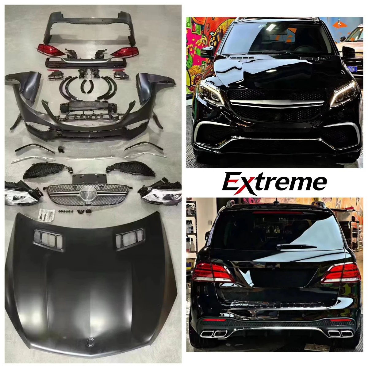 Car Bumpers for Mercedes benz W166 ML ML350 ML400 2012 2013 2014 2015 Year Upgrade 2015-2019 GLE63 Model