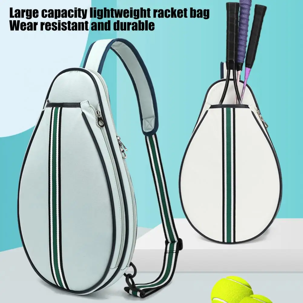 Tennis Bag with Shoulder Straps Capacity Waterproof Tennis Sling Backpack for Rackets Crossbody Bag for Pickleball for Women