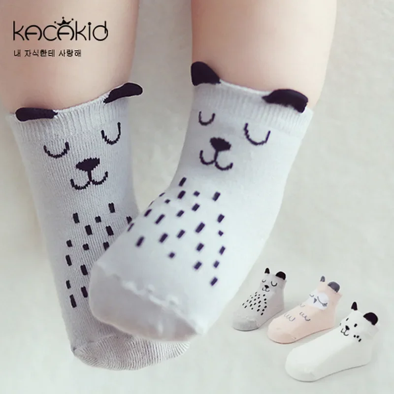 New Arrival Newborn Cotton Socks Cute Cartoon Cotton Baby Socks Non-Slip Bottom Boy and Girl Socks