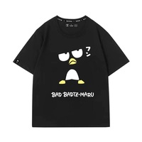 Sanrio Bad Badtz Maru Short Sleeve Cotton Xo T Shirt Cute Cartoon Fashion Loose Comfortable Kawaii College Ins Style Hot Selling