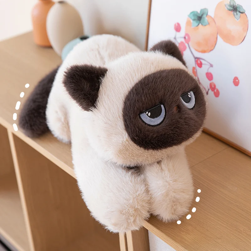 

130cm Long Siamese Cat Plush Pillow Soft Stuffed Animal Doll Big Lying White Ragdoll Cat Cushion For Sofa Room Decoration Gift