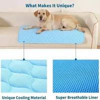 Dog Cooling Pad Ice Silk Fabric Self Cooling Gel Breathable Washable Summer Pet Mat for Dogs Cats Sofa Kennel Bed Comfortable La