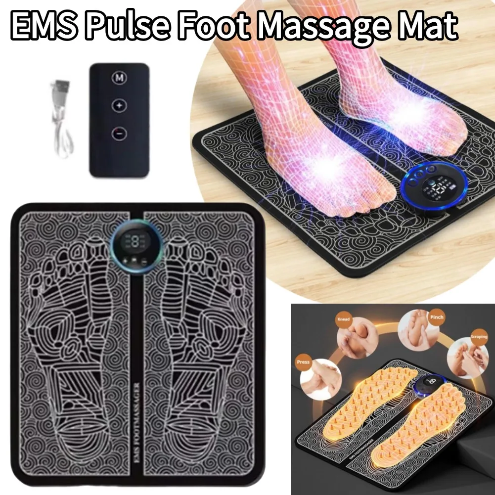 

Intelligent Remote Control Foot Massage Mat EMS Pulse Legs Relieve Fatigue Massage Pad Home Use Parental Relax Health Care