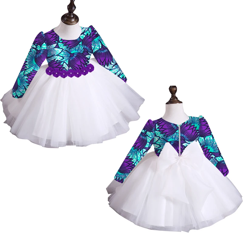 New Summer Africa Children Clothing Dashiki Cute Girls Dresses Bazin Riche Sweet African traditional clothing WYT115