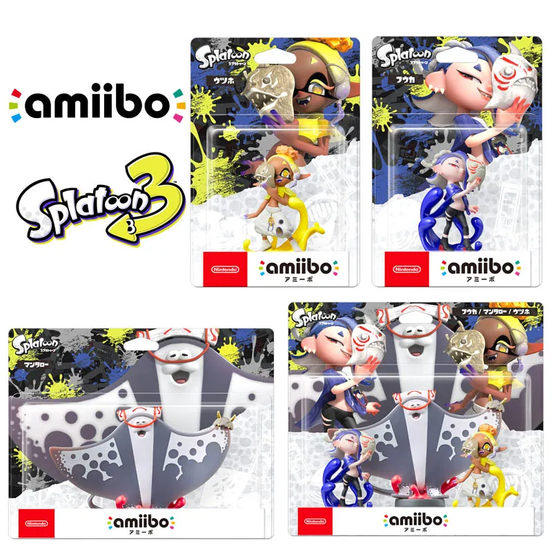 ARTSWIFT Nintendo Amiibo Splatoon 3 Triple Pack: Shiver, Big Man y Frye, Figuras NFC Originales, Versión Asiática