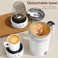 Rechargeable Automatic Stirring Cup Electric Magnetic Mixer Stainless Steel Coffee Mug Rotating Tumbler for Hot Beverages