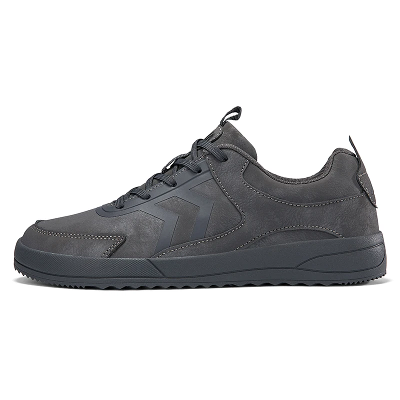 Plus Big Size 47 48 Wide Foot Shoes Men Leather Casual Shoes Wide Toes Shoes Black Gray Dropshipping
