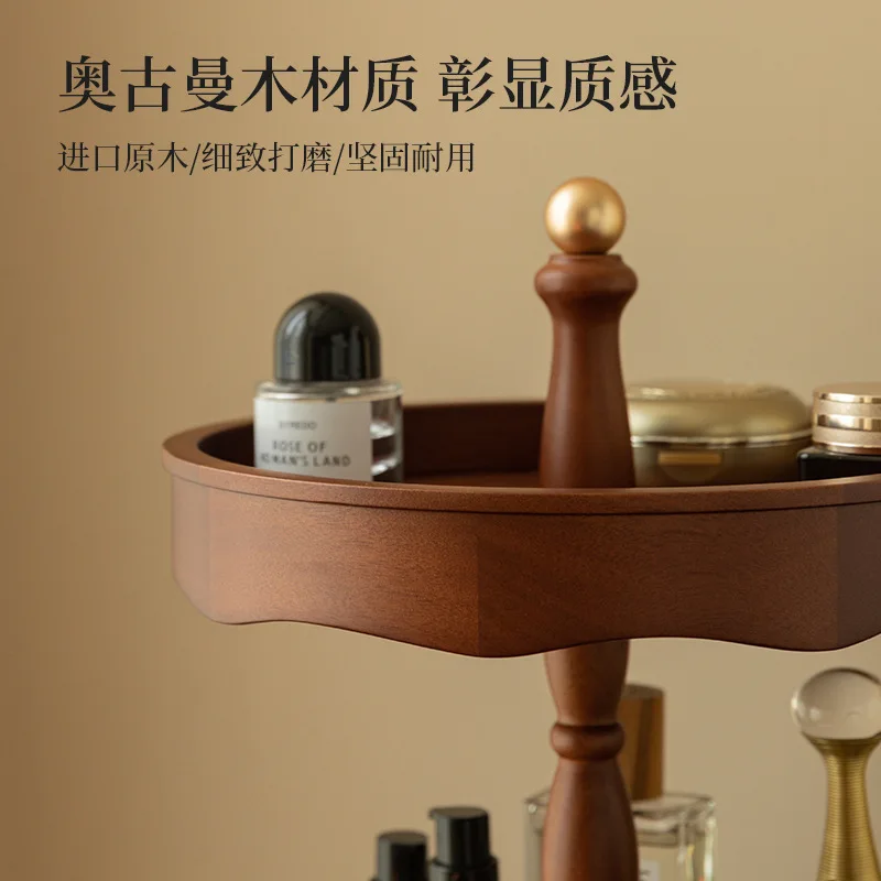 Cosmetica Opbergdoos Desktop Premium Hout Roterende Opslag Huidverzorgingsproducten Parfum Dressoir Plank Sieradendoos
