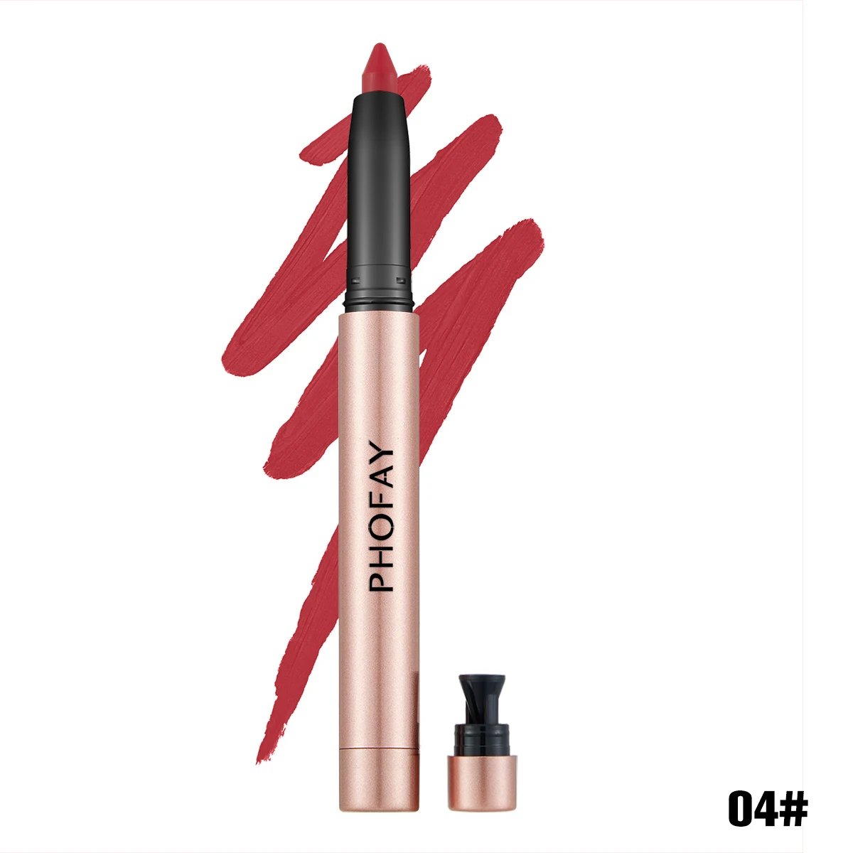 PHOFAY MATTE LIP LINER LIPPENSTIFT Mat Bruin Fluwelen Lippenstift Waterdicht Zijdeachtige Contouring Tint Lipliner Krijt Lip make-up