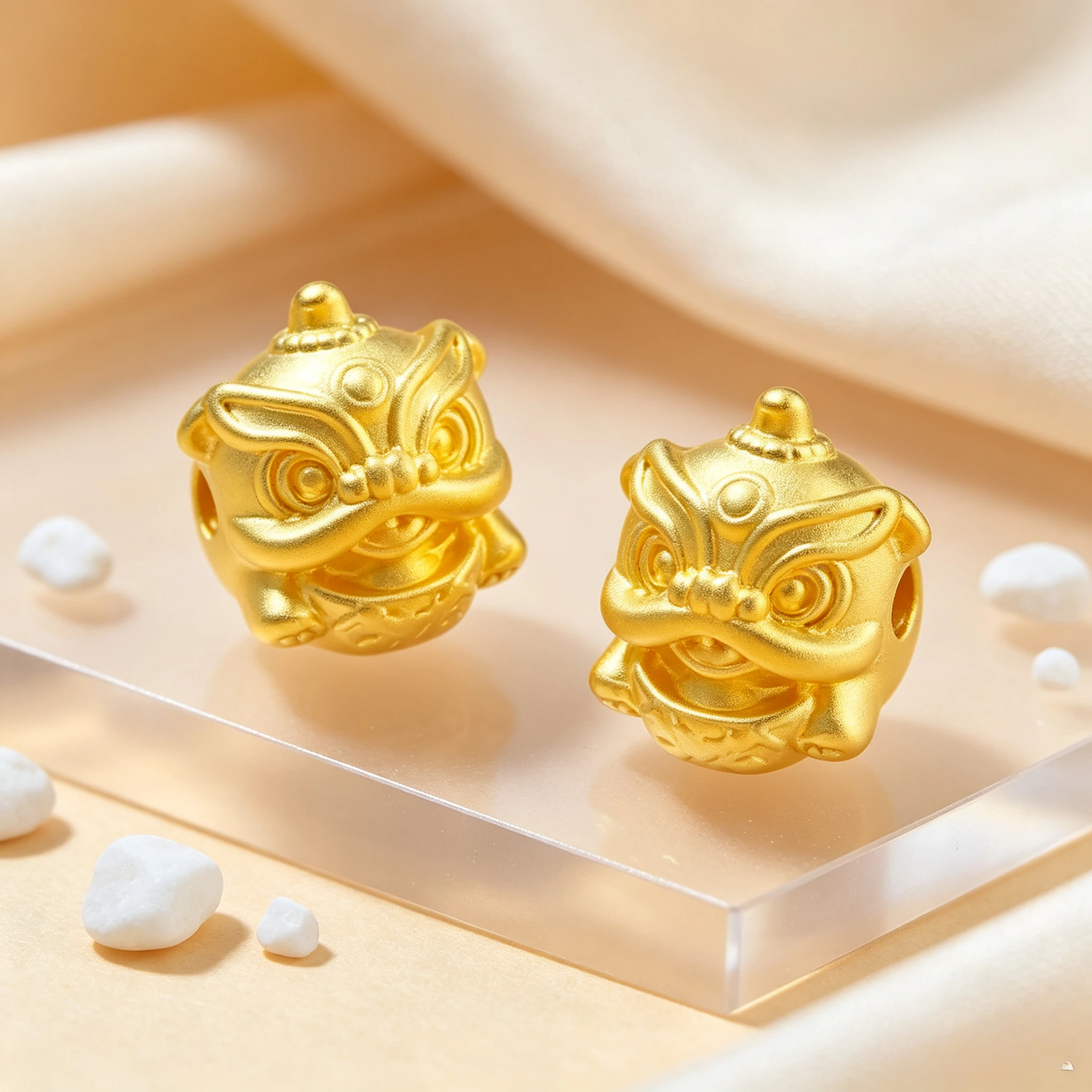 charms 24k pure gold lion charms gold beads Giving gifts for friends
