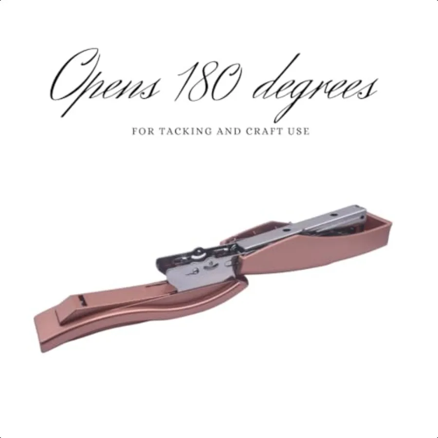 Grampeador em ouro rosa com capacidade de 30 folhas