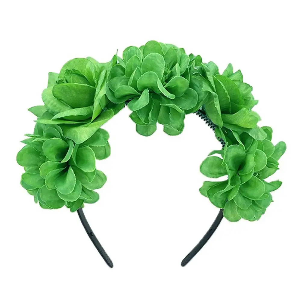 Hawaiian Simulation Maple Leaf Green Wreath, Stage Party Performance, Jungle Series, Dressing Props Party Celebration