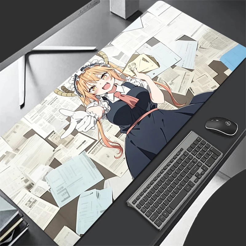 Mouse Pad Gamer Keyboard Mousepad M-iss K-obayashis Dragon Maid Extended Desk Mat Large Gaming Anti-fray Pad Cute Anime MouseMat view 5