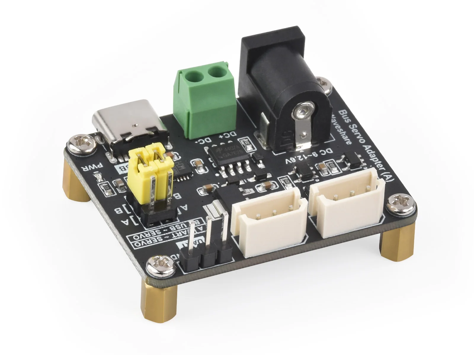 Placa servo driver de ônibus serial waveshare, integra fonte de alimentação servo e servo controlador para raspberry pi/arduino/esp32