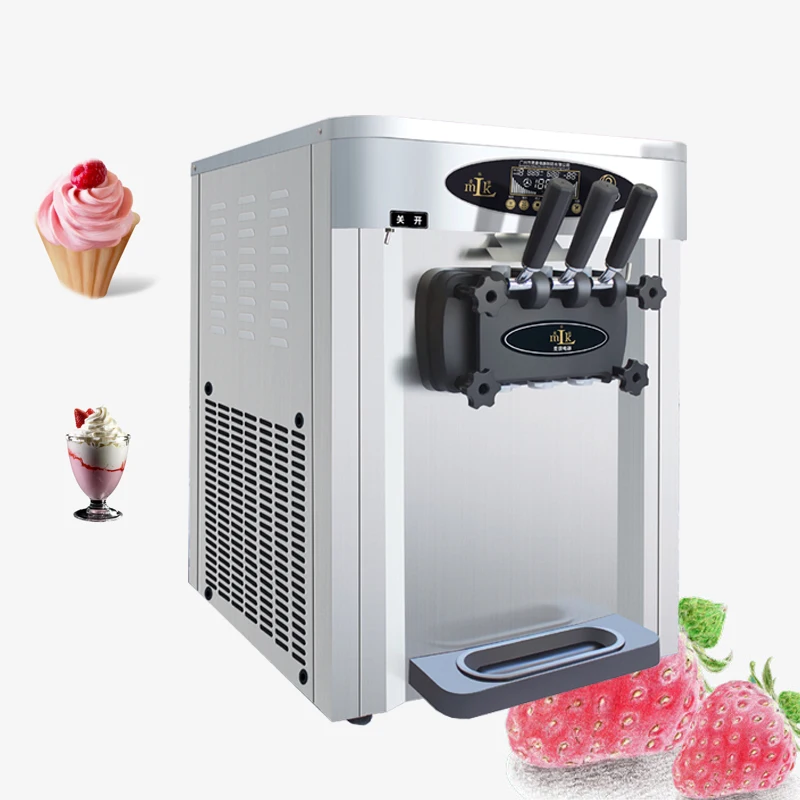 Commercial Ice Cream Machine Prices 110V 220V With English Operating System Stainless Steel 3 Flavors Ice Cream Machine