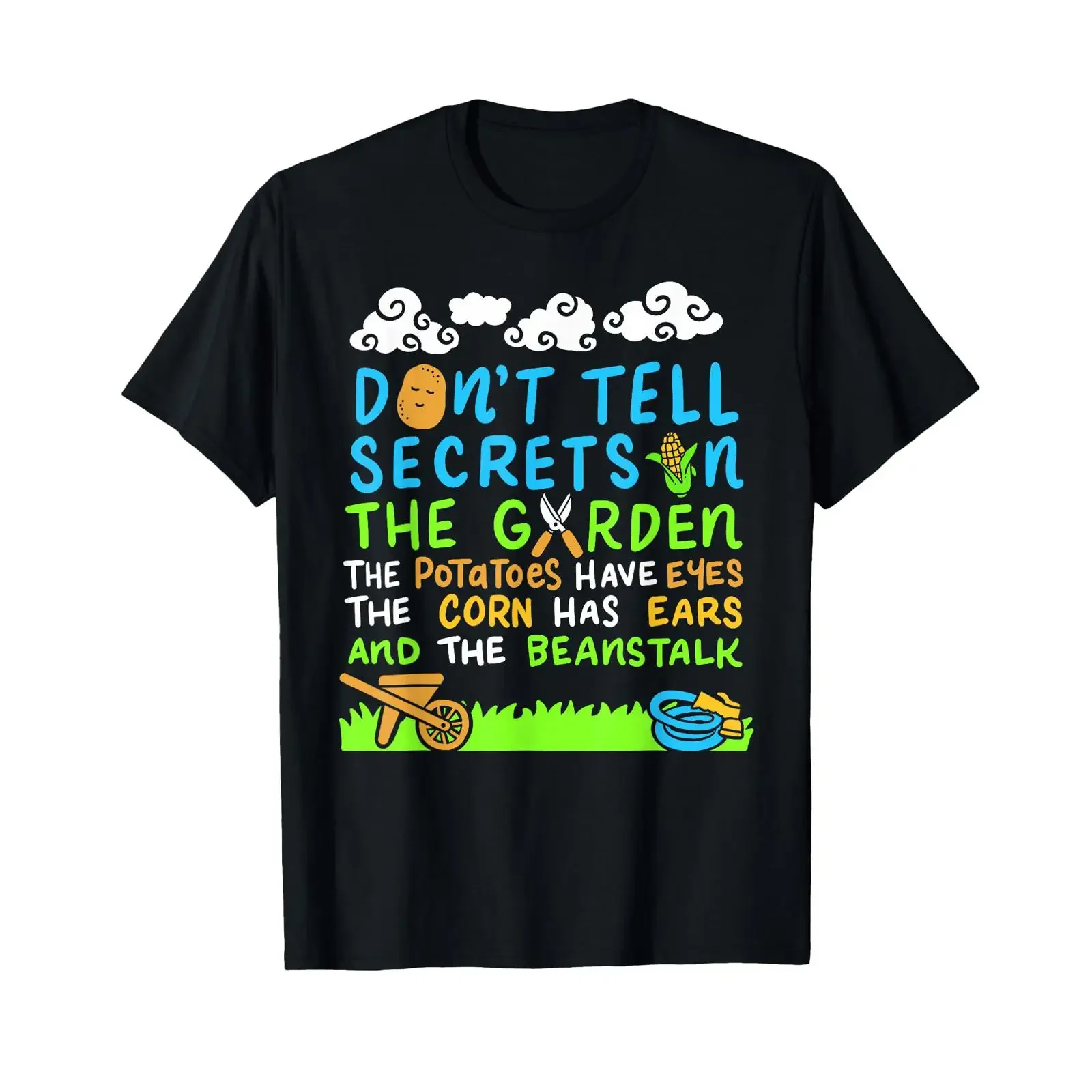 Don't Tell Secrets In The Garden Funny Vegetable Gardener T Shirt vintage Washed Stylish Top For Everyday Wear fashion