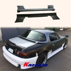 For Mazda MX5 NA MK1 Miata BN Style Fiberglass FRP Unpaint Side Skirts Body Kits