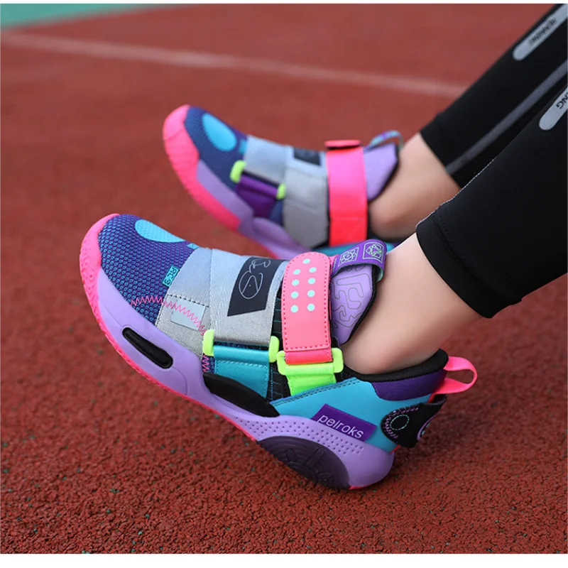 2023 New Children's Basketball Shoes For Boys Girls Non-slip Kids Sport Shoes Lightweight Outdoor Sneakers Trainers Footwear