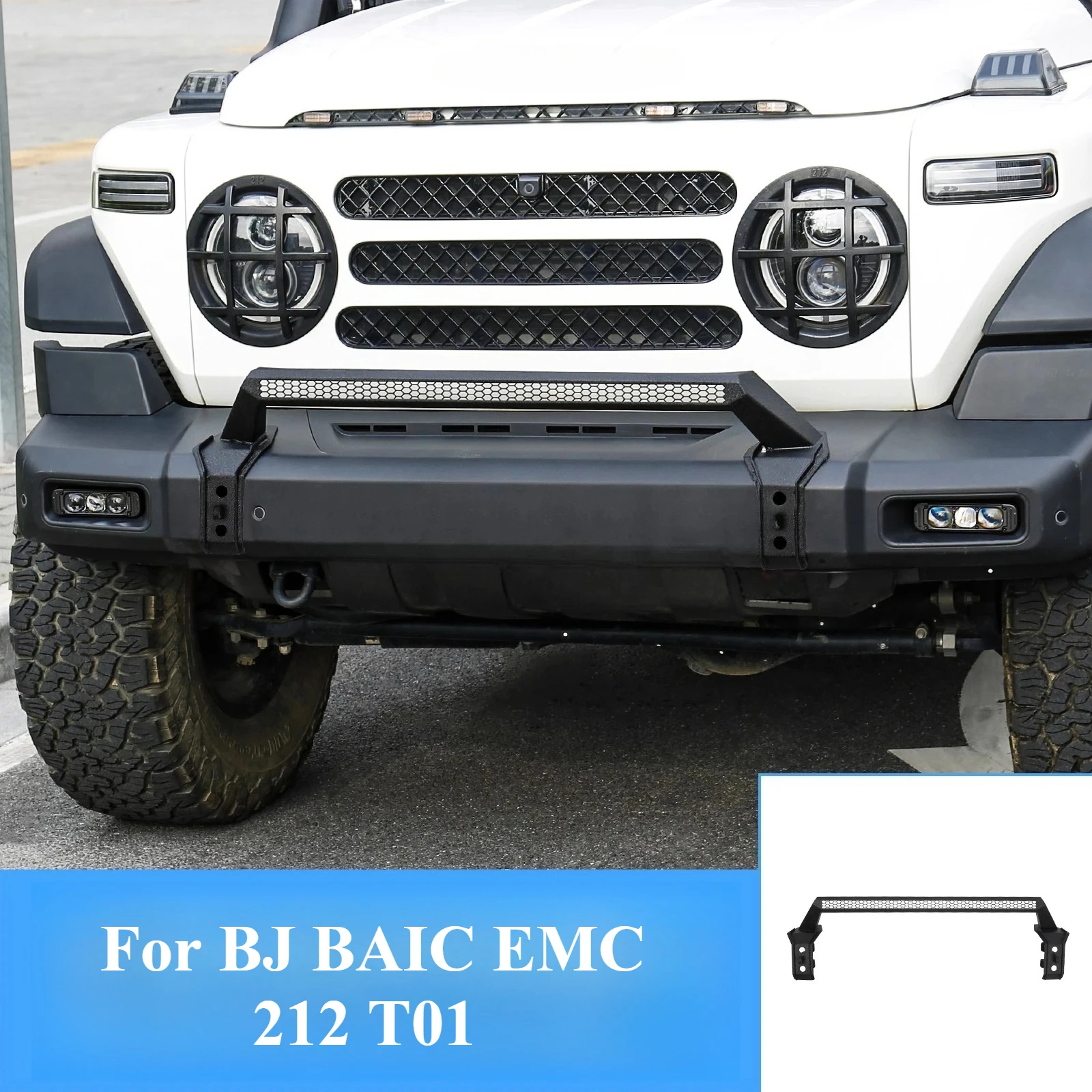 Car Front Bumper Spotlight Bracket Scratch Resistant Daylights Steel Front Bumper Protector Accessories For BJ BAIC EMC 212 T01