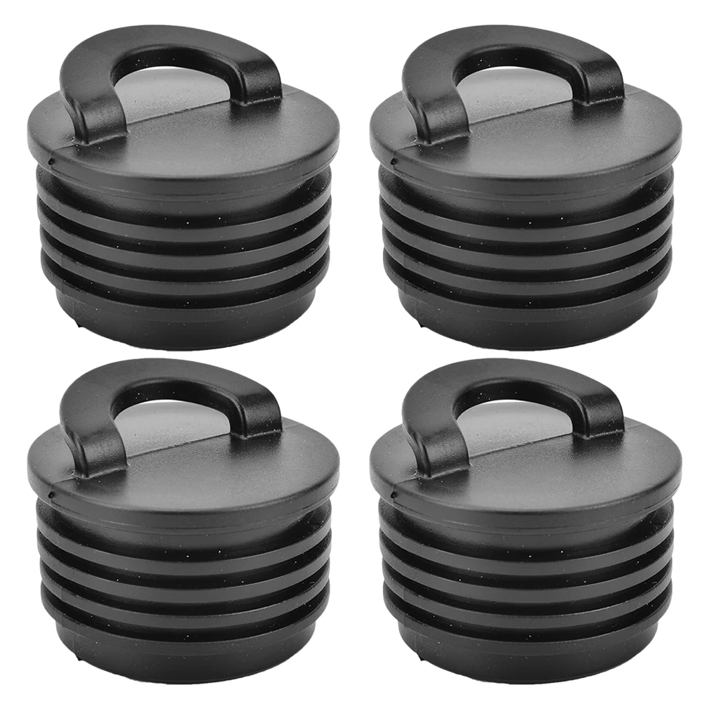 

4 Pcs Kayak Drain Plug 31MMx36MM Black Lightweight Portable Waterproof Accessories Boat Plugs Scupper Stopper Universal Kit