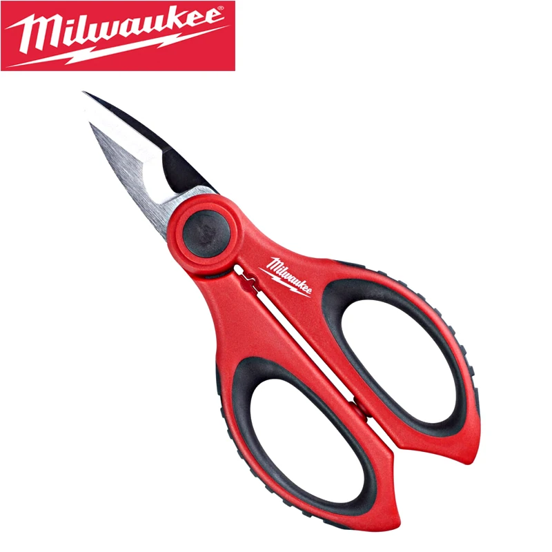 Milwaukee 4932478620 Electricians Scissors Hangable Tool Holder Cable Cutting Ambidextrous Hand Tools