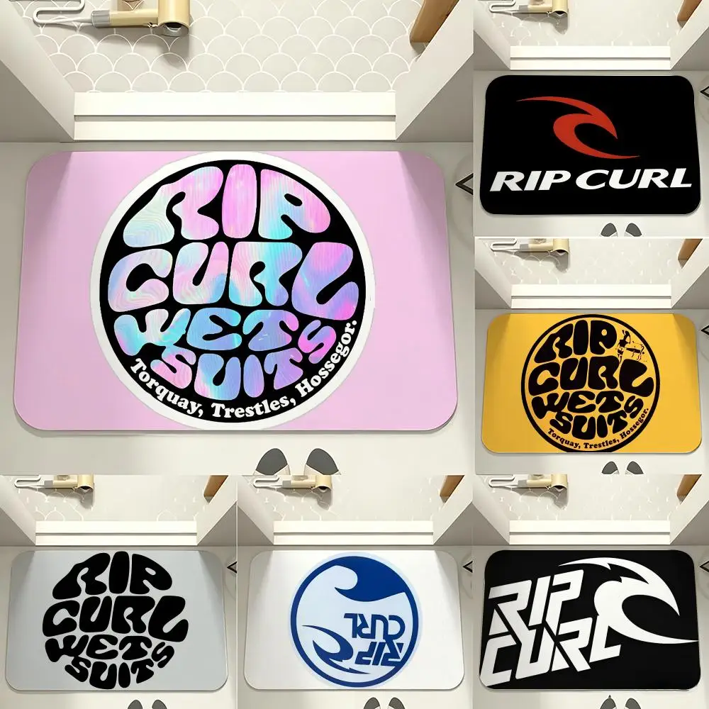 Alfombra de baño con logotipo de la marca Surf R-Rip Curl, alfombra absorbente de secado rápido para baño, alfombra de suelo absorbente de barro de diatomeas para el hogar