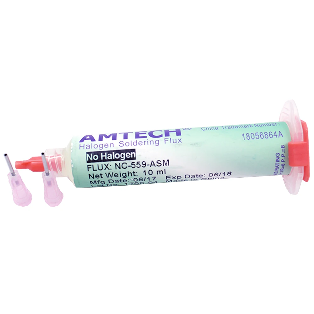 100% Asli AMTECH NC-559-ASM BGA PCB No-Clean Solder Paste Welding Advanced Oil Flux Grease 10cc Alat Perbaikan Solder C0011