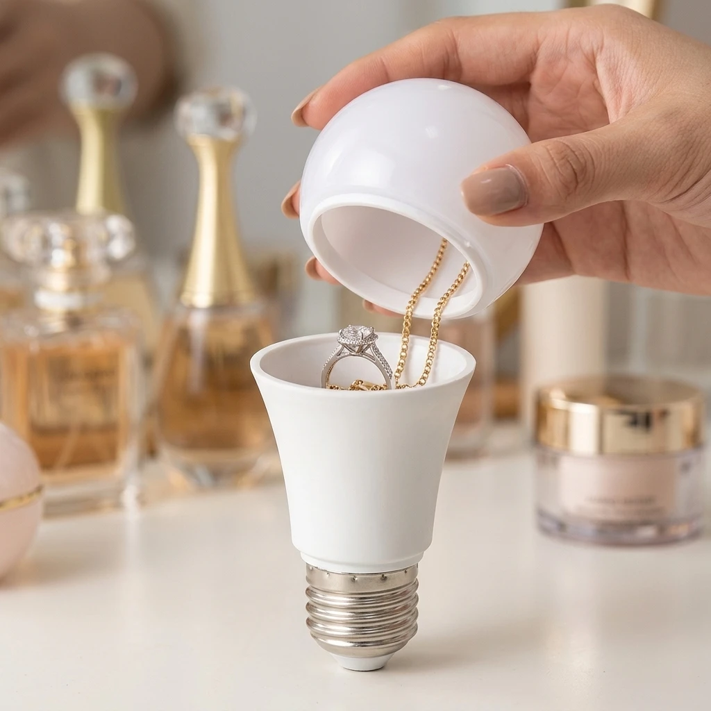 Home Concealment Safe Fake Light Bulb Diversion Stash Container Private Hidden Storage Secret Hiding Compartment BHL2303