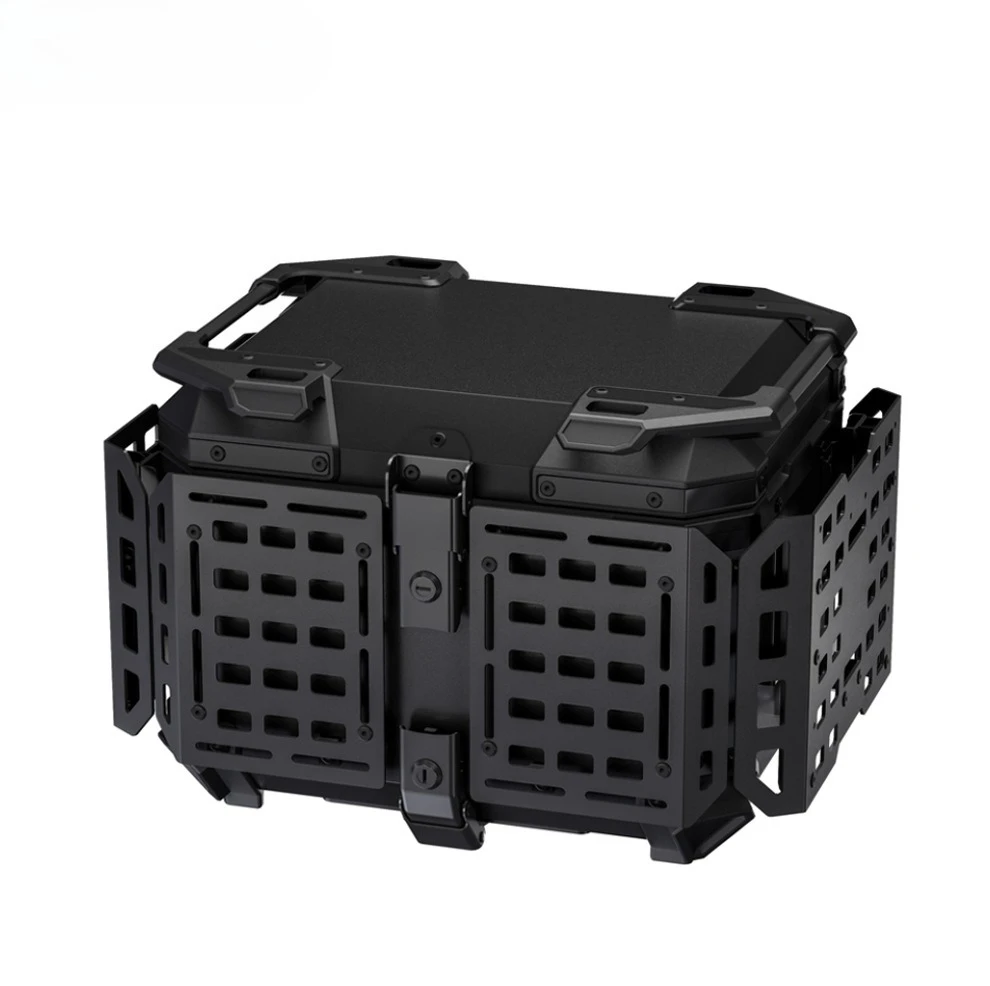 Handheld Multi-function Aluminum Motorcycle Top Box, Armor Storage Case With Base Plate For E-bike