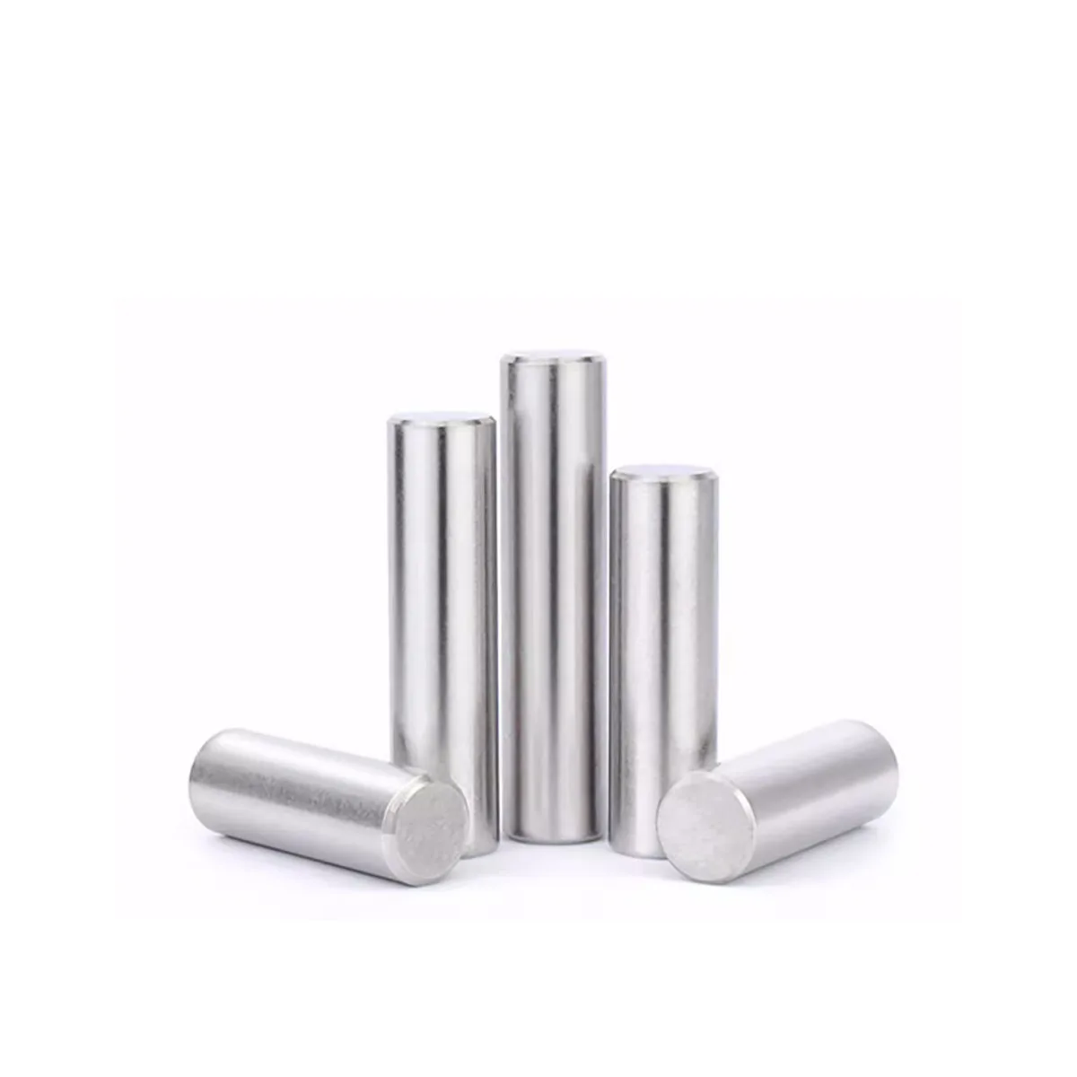 304 Stainless Steel Two End Chamfered Flat Head Precision Solid Positioning Cylindrical Pin Shaft M0.8M1M1.2M1.4M1.6M1.8M2M3M4