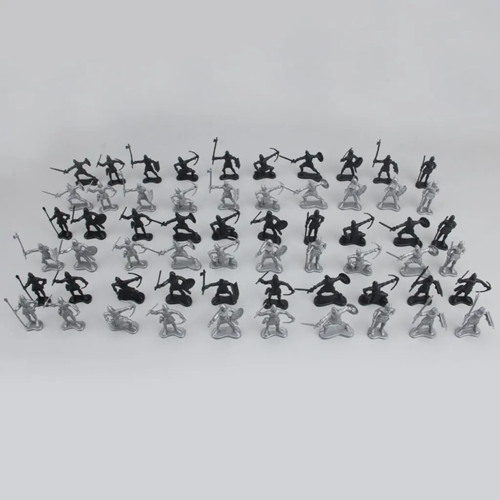 Set of 60Pcs Medieval Warriors Kids Toy Figure Model