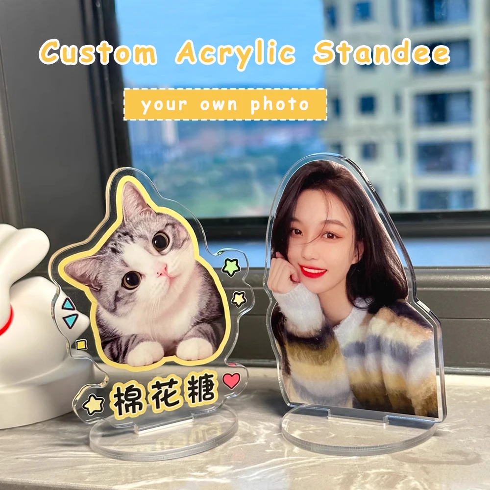 Personalized Photo Standee Cartoon Clear Acrylic Charm Cute Anime Lovely Designer Fans Customized Stand Table Decoration Gifts
