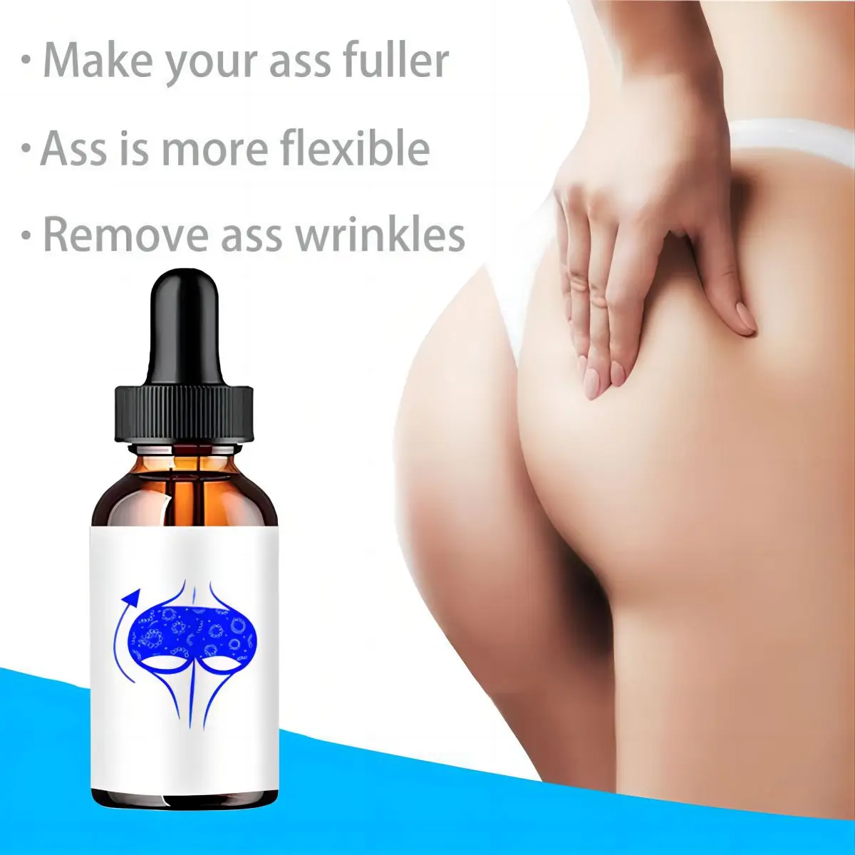 Hip essential oil effectively lifts the buttocks and increases muscle, while body care oil tightens the skin