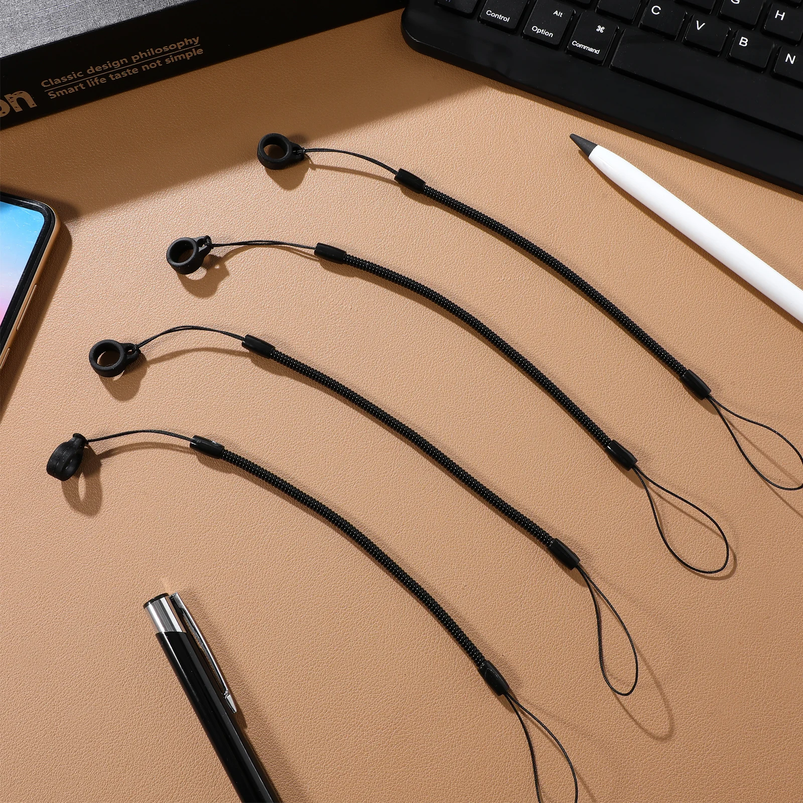 8 قطعة اسهم القلم مكافحة خسر الربيع الحبال قابل للسحب ستايلس المقاود للكتابة اليدوية وشاشة تعمل باللمس استخدام حبل لقلم ستايلس