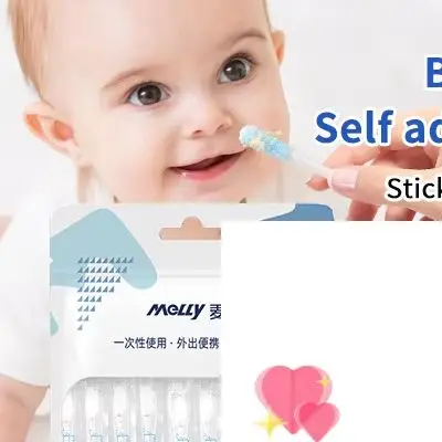 

50 шт./пакет, липкая ушная палочка для детей, одноразовая клейкая спиральная ушная палочка, очиститель для ушей и носа, средство для удаления ушной серы, клейкая ушная палочка