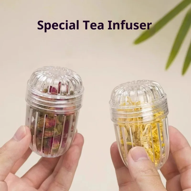 فلتر شاي بلاستيكي آمن للطعام، كرة تحضير قابلة لإعادة الاستخدام لشاي الأوراق الفضفاضة والزهرة، ملحقات المطبخ