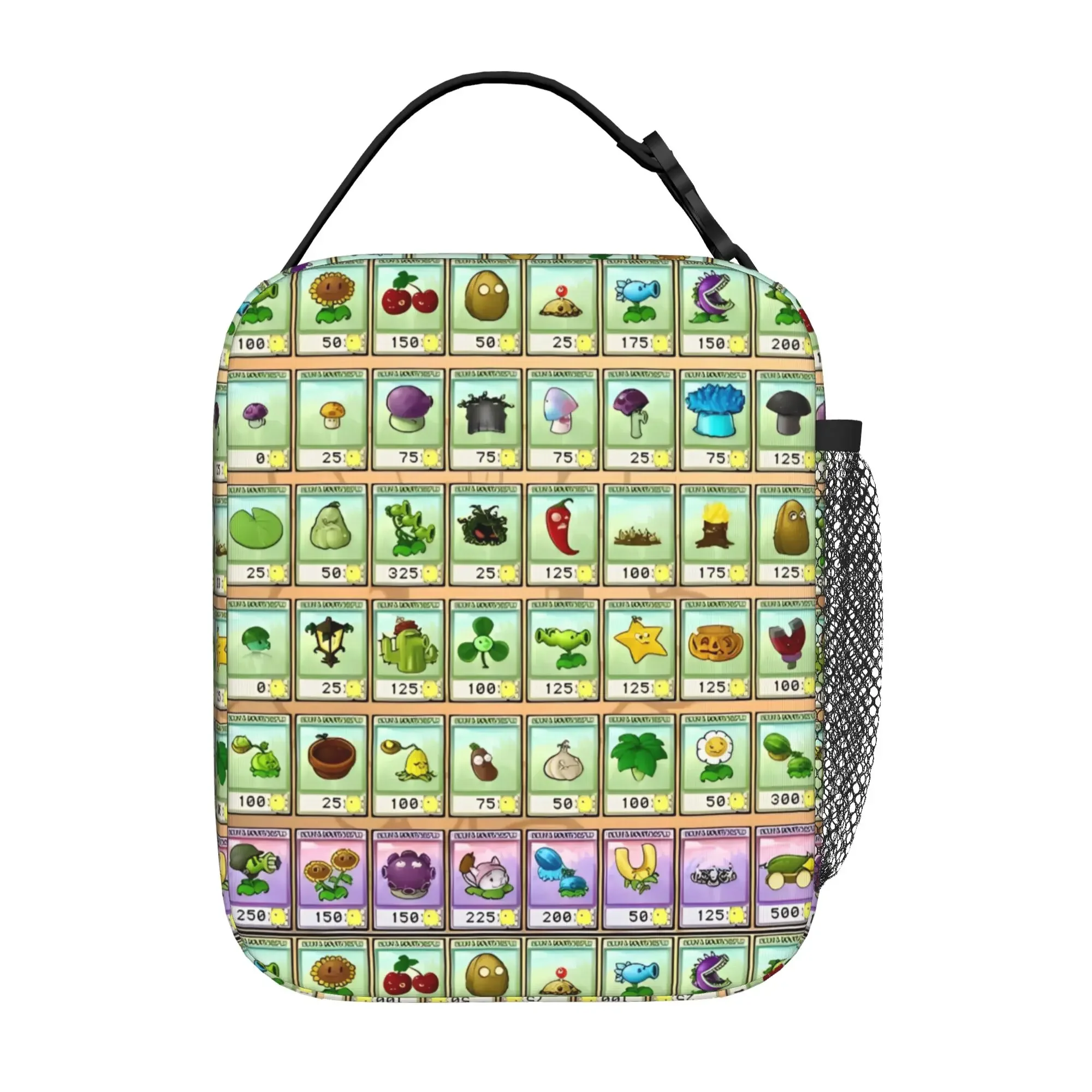 Plants Video Game Zombies Funny Merch Insulated Lunch Bag Office Food Box Portable Cooler Thermal vegetable Print Lunch Boxes