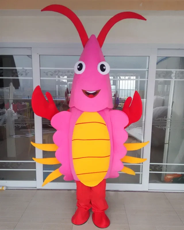 Christmas Factory Direct Sale New Halloween Red Lobster Mascot Costume Adult Size Fancy Dress Cartoon Costumes For Advertising