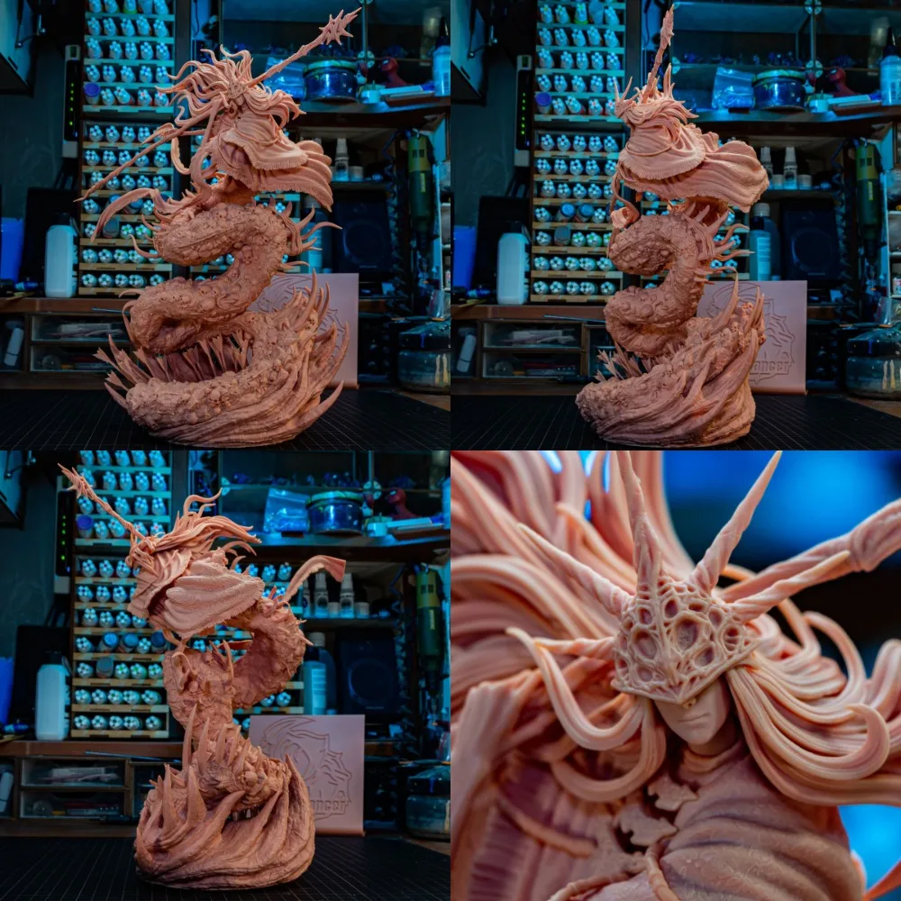 Greek Serpentine Goddess Resin Model 3D Printed Blank Sculpture DIY Coloring Self-assembly Model Figurine Ornament Craft