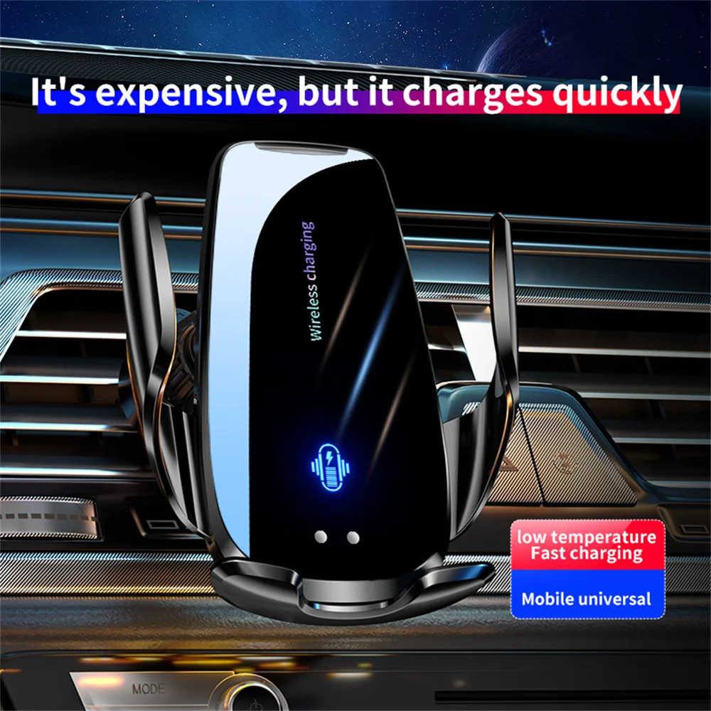 

Car Wireless Charger Automatic Car Phone Holder Infrared Induction for iPhone 14 13 Xiaomi Samsung 15W Fast Charging Station Q96
