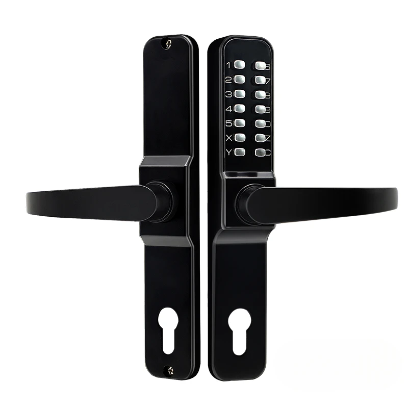 

Double-sided mechanical combination, outdoor wrought iron, broken bridge aluminum alloy door lock can be set normally open