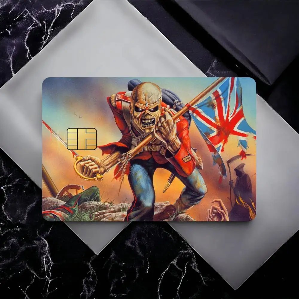 Band I-IRON M-MAIDEN Credit Card Skin Stickers for Bank Card Bus Metro Card Sticker Waterproof Gift