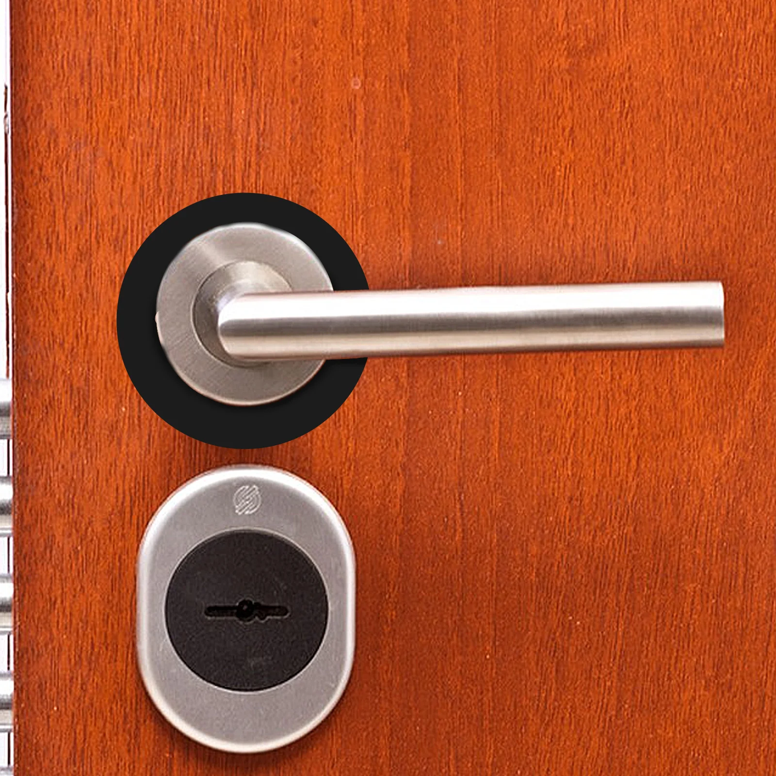 

1pcs Stainless Steel Cover For Filler Filler Plate Door Plate Door Knob Supplies Door Security Fixing Plate Black Repair