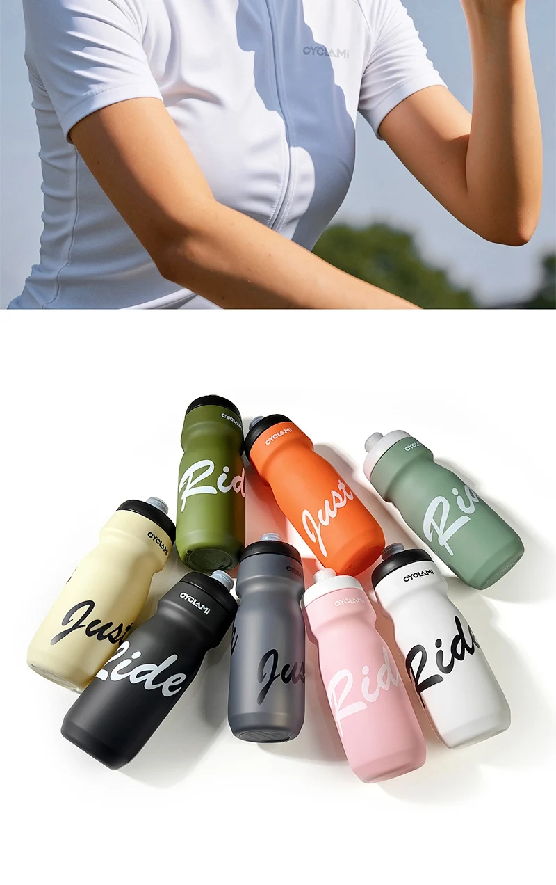 CYCLAMI Fahrrad-Trinkflasche 650ml Ultraleicht Auslaufsicher Quetschbar Geschmacksneutral für Camping Wandern Sport Fahrrad – Detail 10