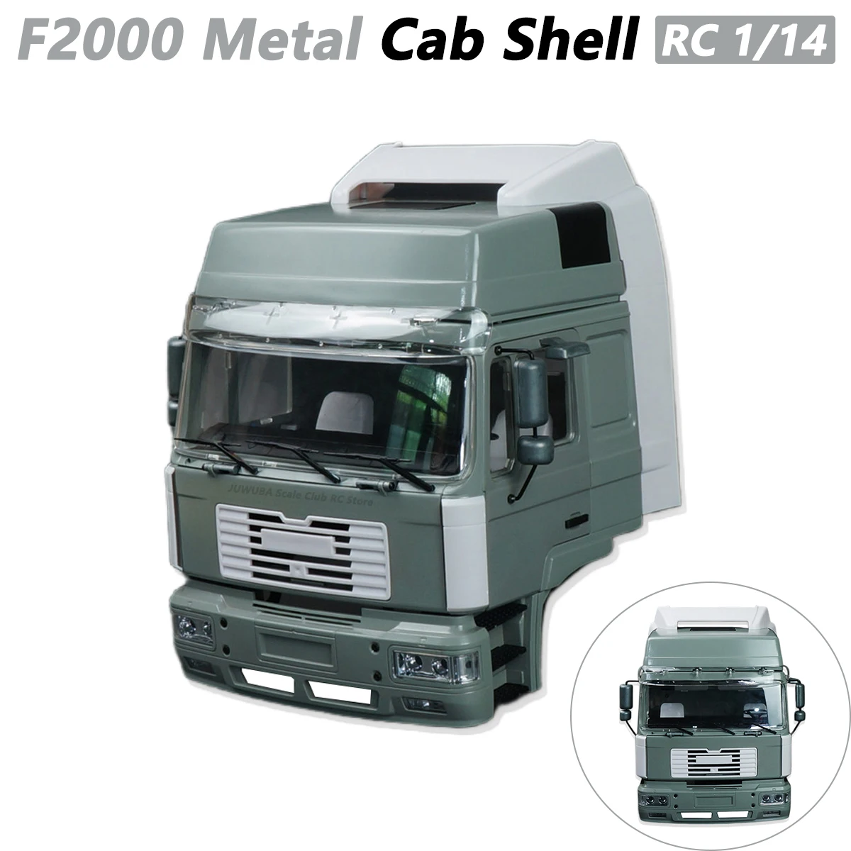 1/14 Scale F2000 Truck Metal Cab Shell With Openable Door Kit for Tamiya Rc Truck Tractor JX F2000 MAN Car Diy Toy Accessories