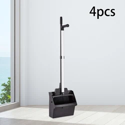 4pcs Broom Dustpan Set Upright Dust Pans with Long Handle Kitchen Room Office Floor Cleaning Sweeping Floor