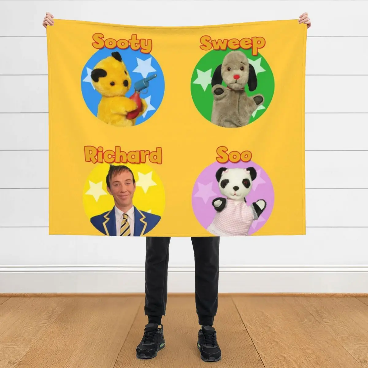 

Sooty and sweep stickers Throw Blanket christmas decoration for winter Flannel Fabric Blankets